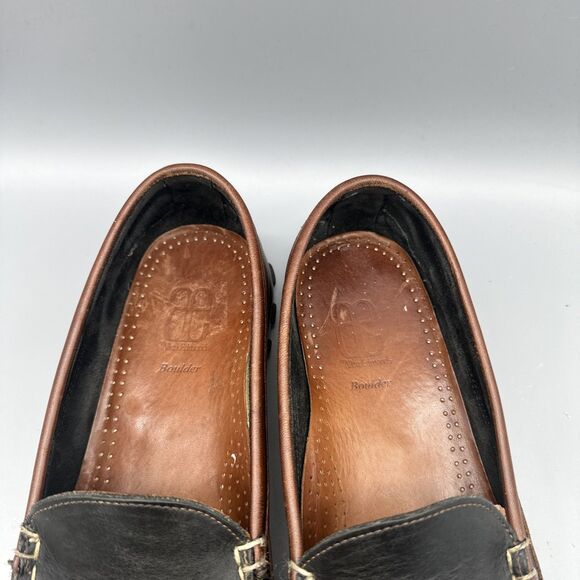 Allen Edmonds Boulder 71801 Loafers Mens 10.5E Brown Leather Moc Driving Shoes